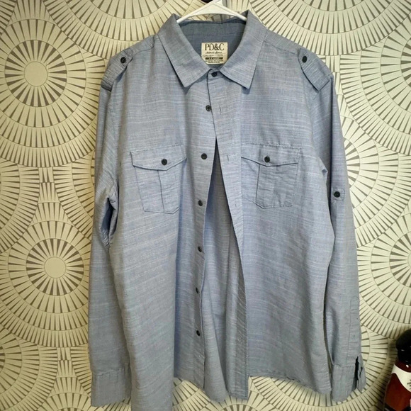 PD&C Men’s button up shirt XLarge - Picture 1 of 5